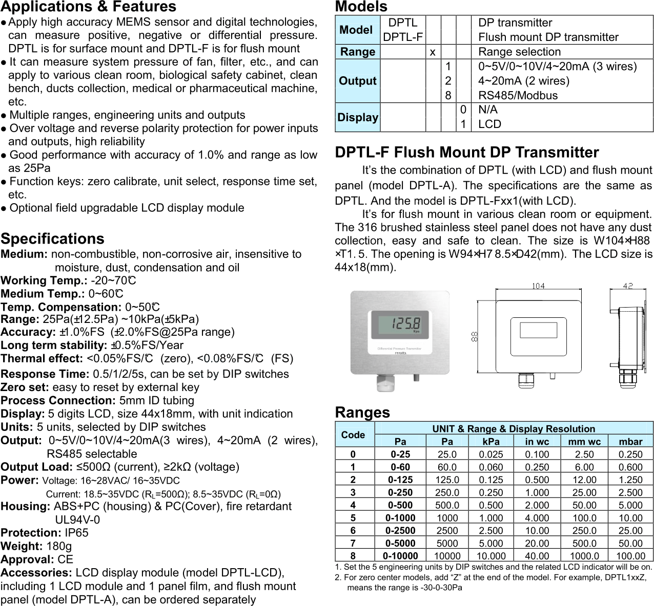 Renatta DPTL Specification