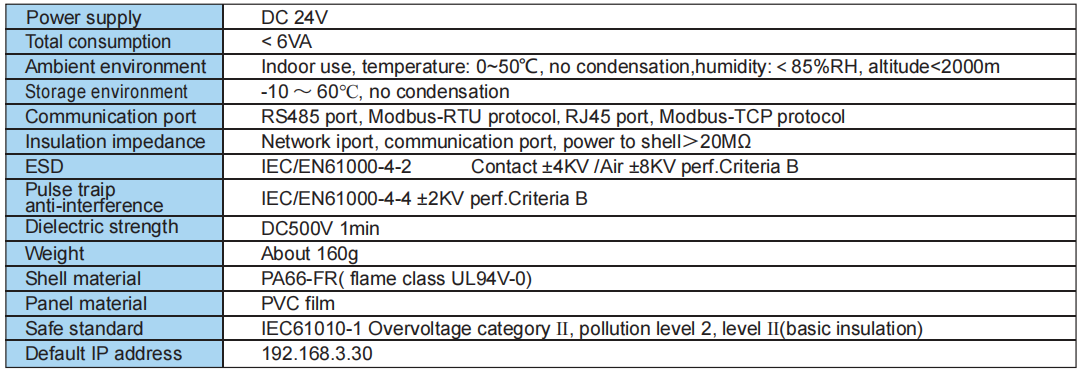 Technical Specification - Toky N520A Series